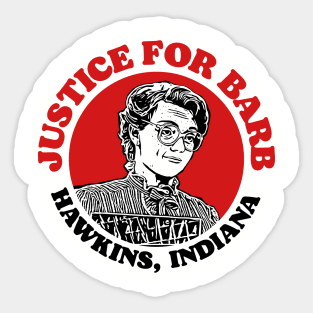 Justice for Barb - Barbara Holland Stranger Things Vintage 80s Protest Seal Sticker